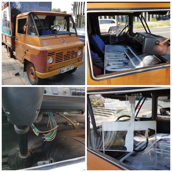 Zniszczone auto